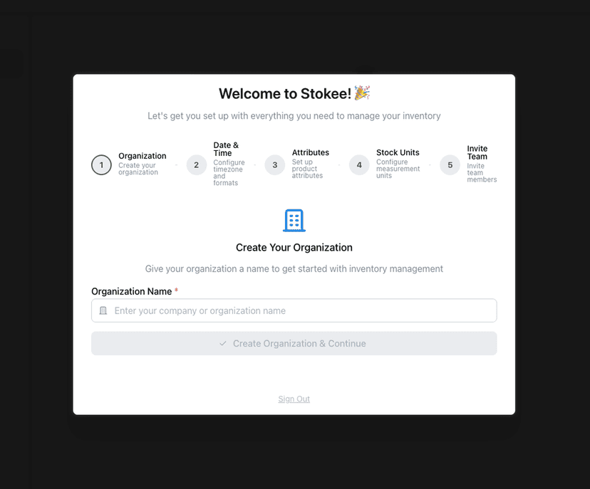 Quick setup and onboarding