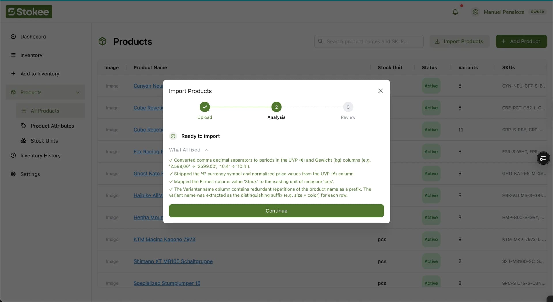 What AI fixed — list of corrections